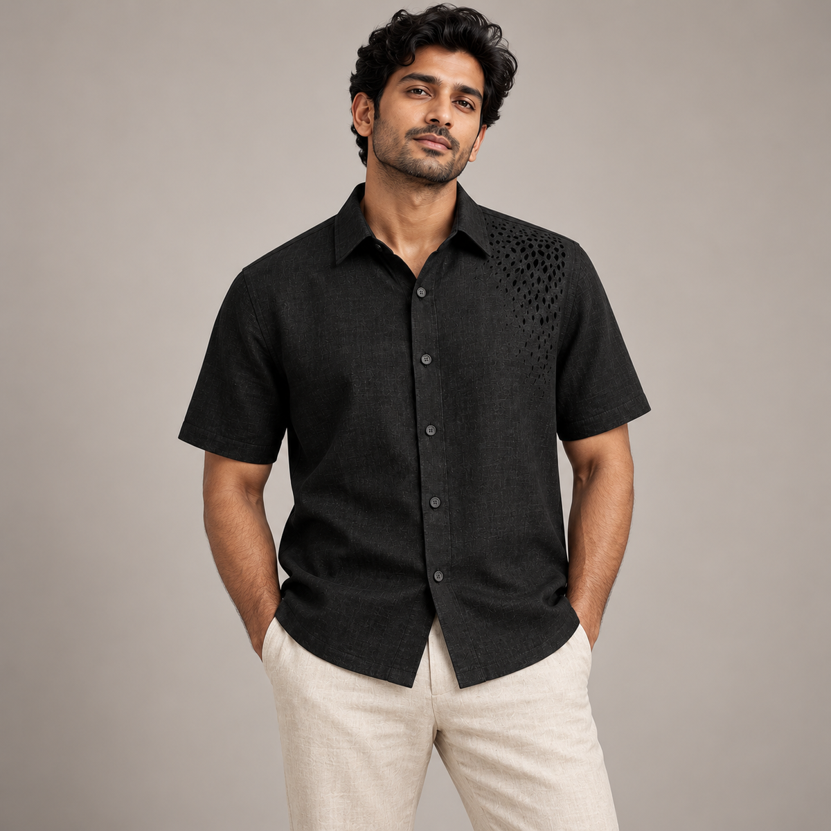 Budha Chhatra Half Sleeve Shirt