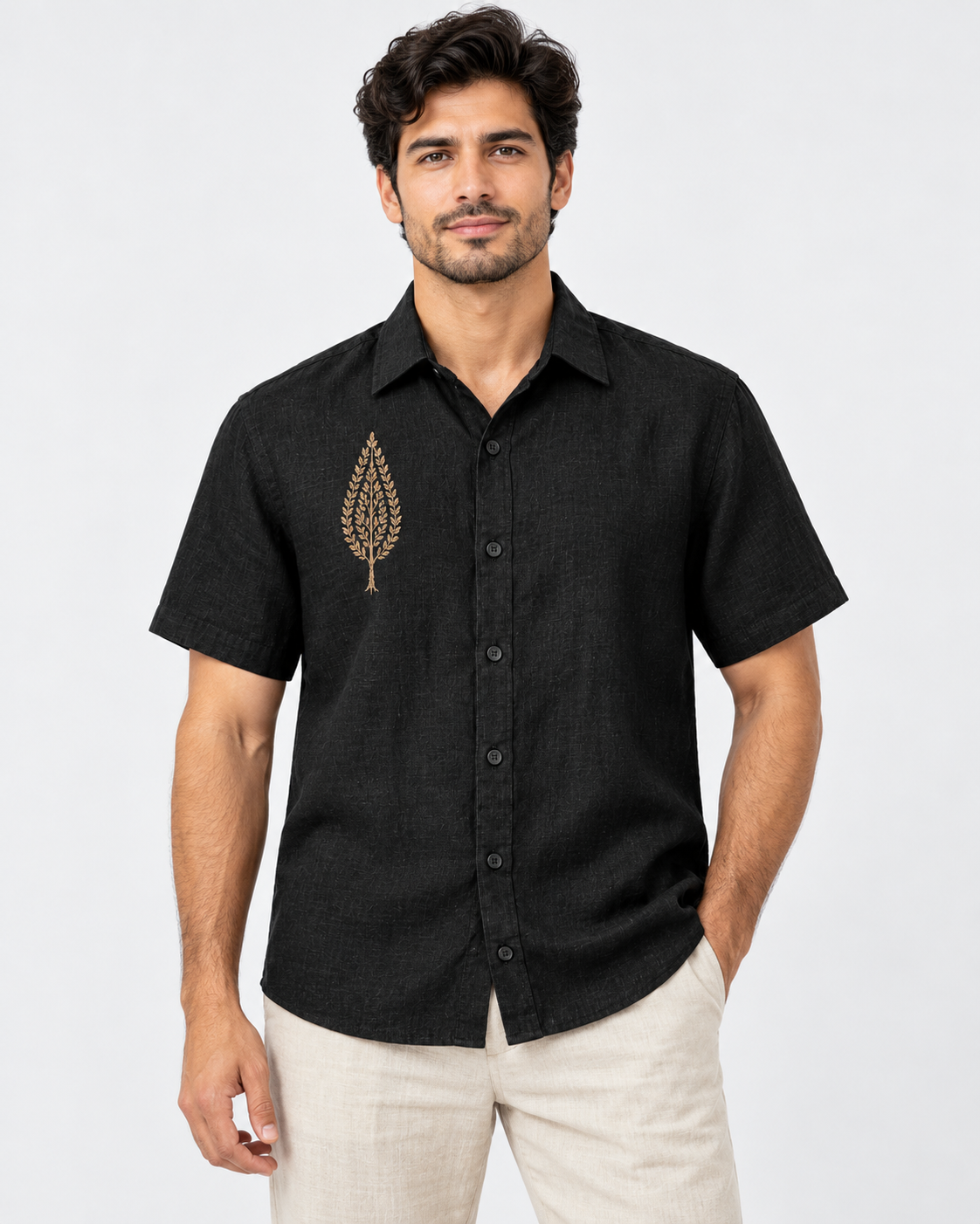 Budha Vriksha Half Sleeve Shirt