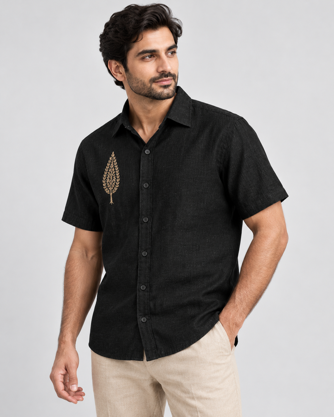 Budha Vriksha Half Sleeve Shirt