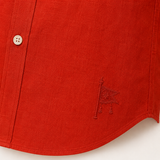 Ravi Dhvaja, Red Long-sleeve button-down shirt; Design 04