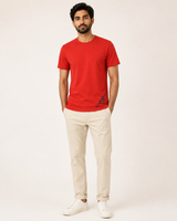 Mangala Rekha, Red Crew-neck T-shirt; Design 18