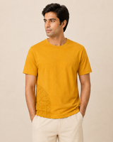 Guru Mustard, Mustard yellow Crew-neck T-shirt; Design 33